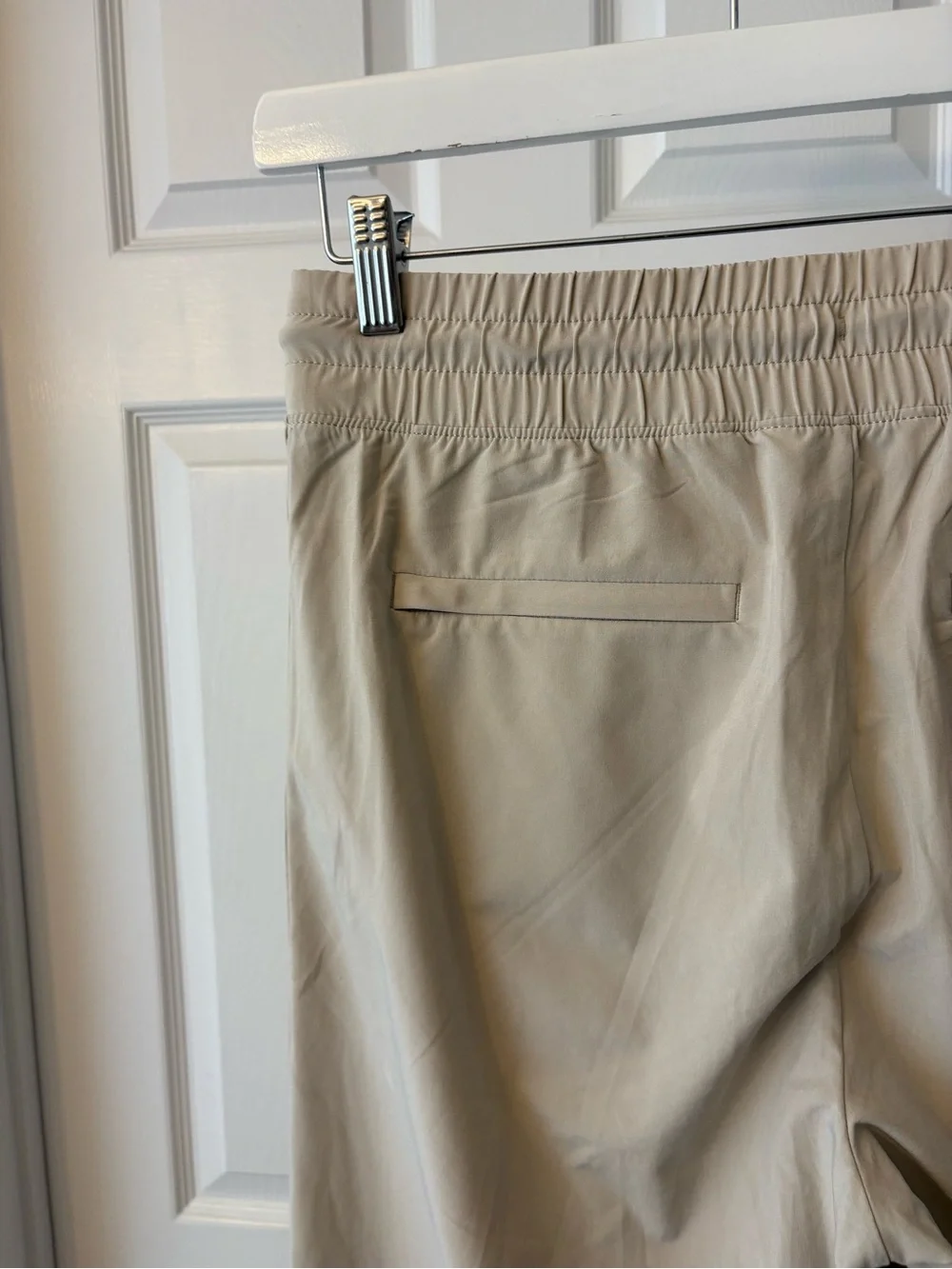 Atheltica Beige Highrise Drawstring Wide Leg Athleisure Pants Size 4 - Picture 6 of 7